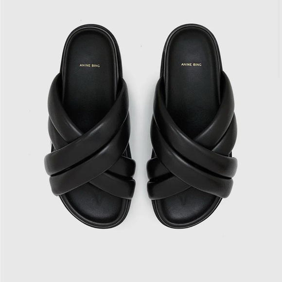 Anine Bing Lizzie Slides - Picture 2 of 10